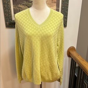 Checker Print Lime Sweater